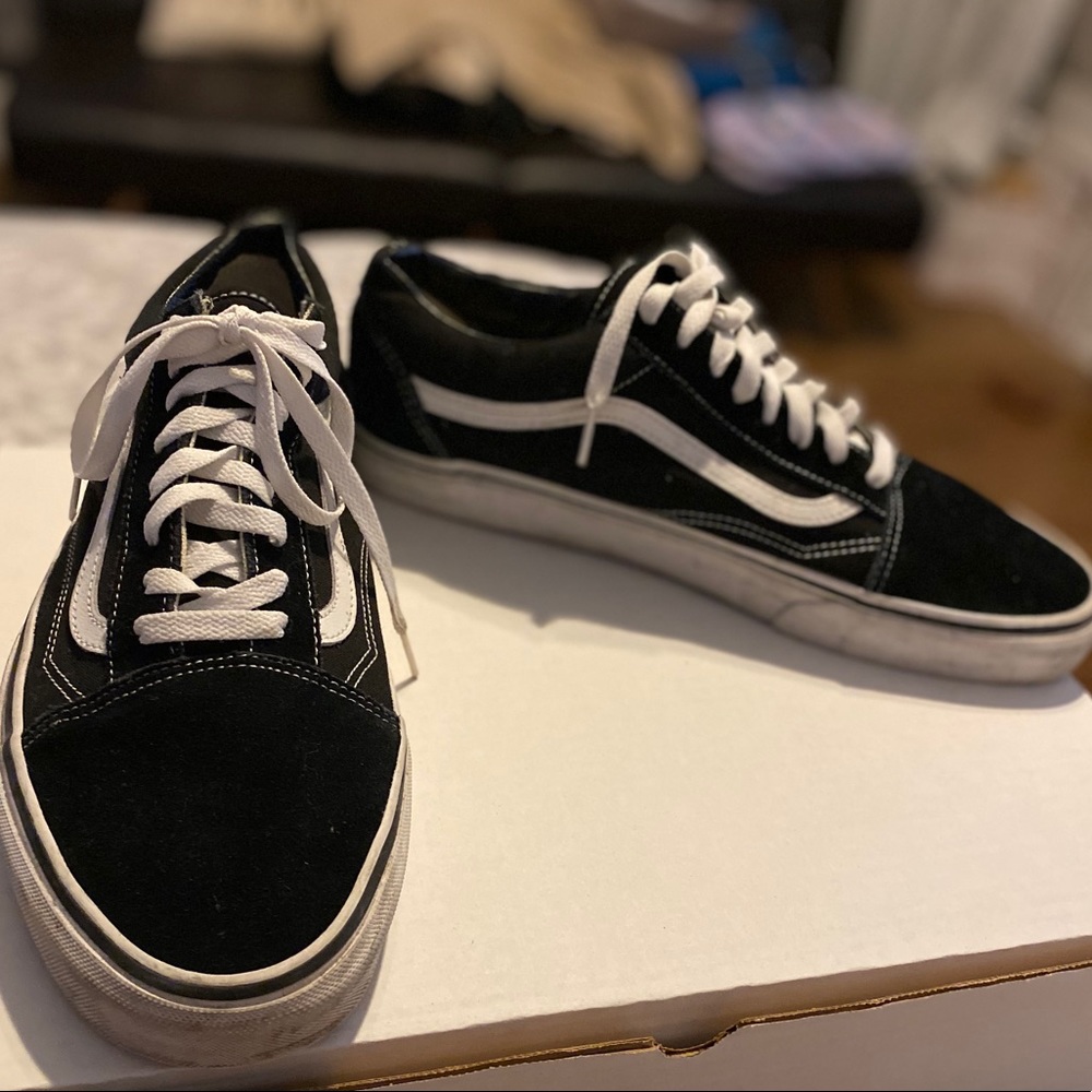 Black and white Vans